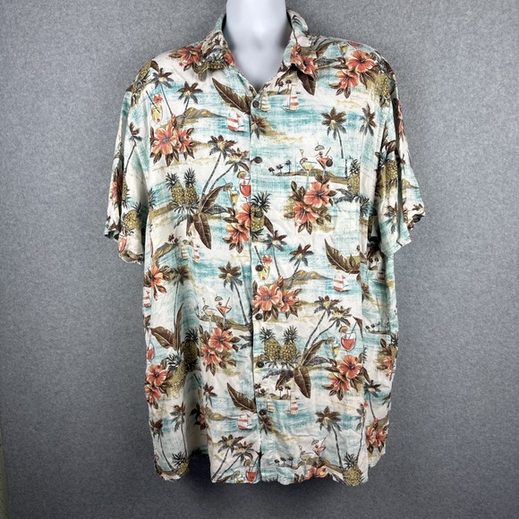 Freedom Foundry Other - Foundry Men's Short Sleeve‎ Button Down Island Shirt Size 2XLT
